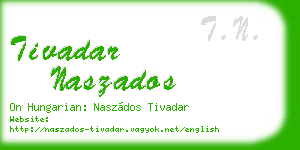 tivadar naszados business card